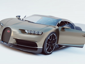 bugatti chiron full interior 3D 모델