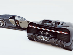 bugatti chiron full interior 3D 모델