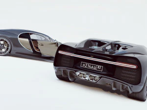 bugatti chiron full interior 3D Model