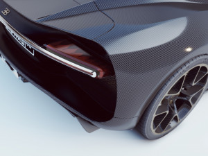 bugatti chiron full interior 3D 모델