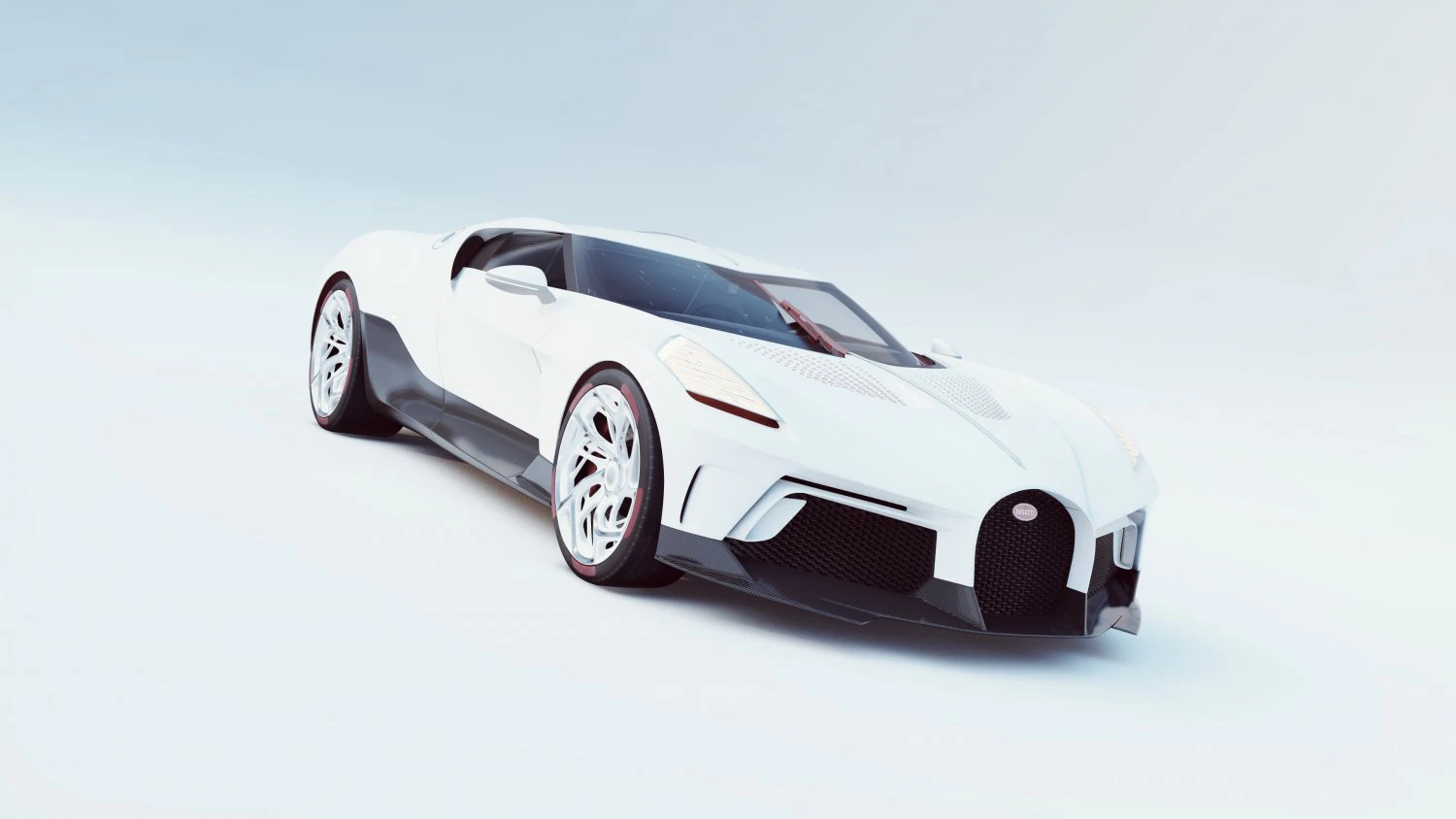 bugatti la voiture noire 3D Model .c4d .max .obj .3ds .fbx .stl .blend 