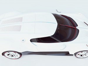bugatti la voiture noire 3D Модель