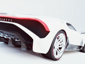 bugatti la voiture noire 3D Модель