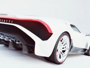 bugatti la voiture noire 3D Model