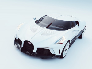 bugatti la voiture noire 3D Модель