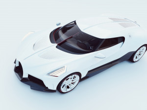 bugatti la voiture noire 3D Модель