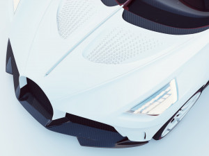 bugatti la voiture noire 3D Модель