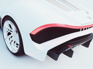 bugatti la voiture noire 3D Модель