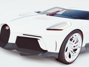 bugatti la voiture noire 3D Модель