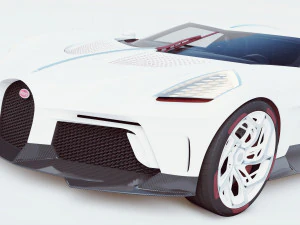 bugatti la voiture noire 3D Model