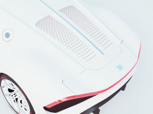 bugatti la voiture noire 3D Модель