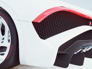 bugatti la voiture noire 3D Модель