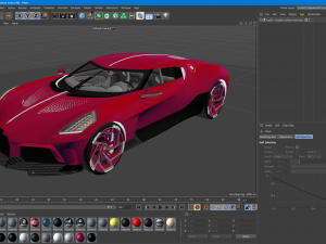 bugatti la voiture noire 3D Модель
