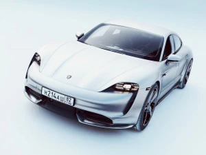 porsche taycan turbo s low poly 3D Модель