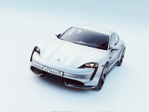 porsche taycan turbo s low poly Model 3D