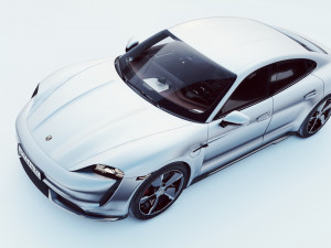 porsche taycan turbo s low poly Model 3D