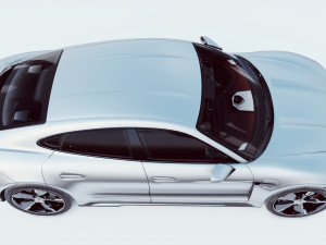 porsche taycan turbo s low poly Model 3D