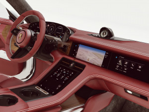 porsche taycan turbo s low poly Model 3D