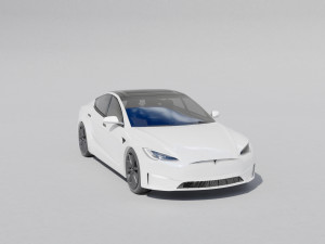 Tesla Plaid 2021 Modelo 3D