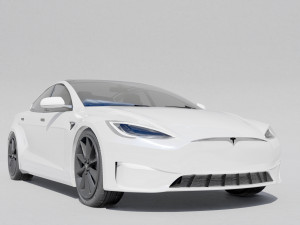 Tesla Plaid 2021 Modelo 3D