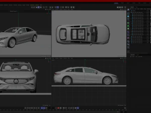 मर्सिडीज बेंज ईक्यूएस 2022 3D मॉडल