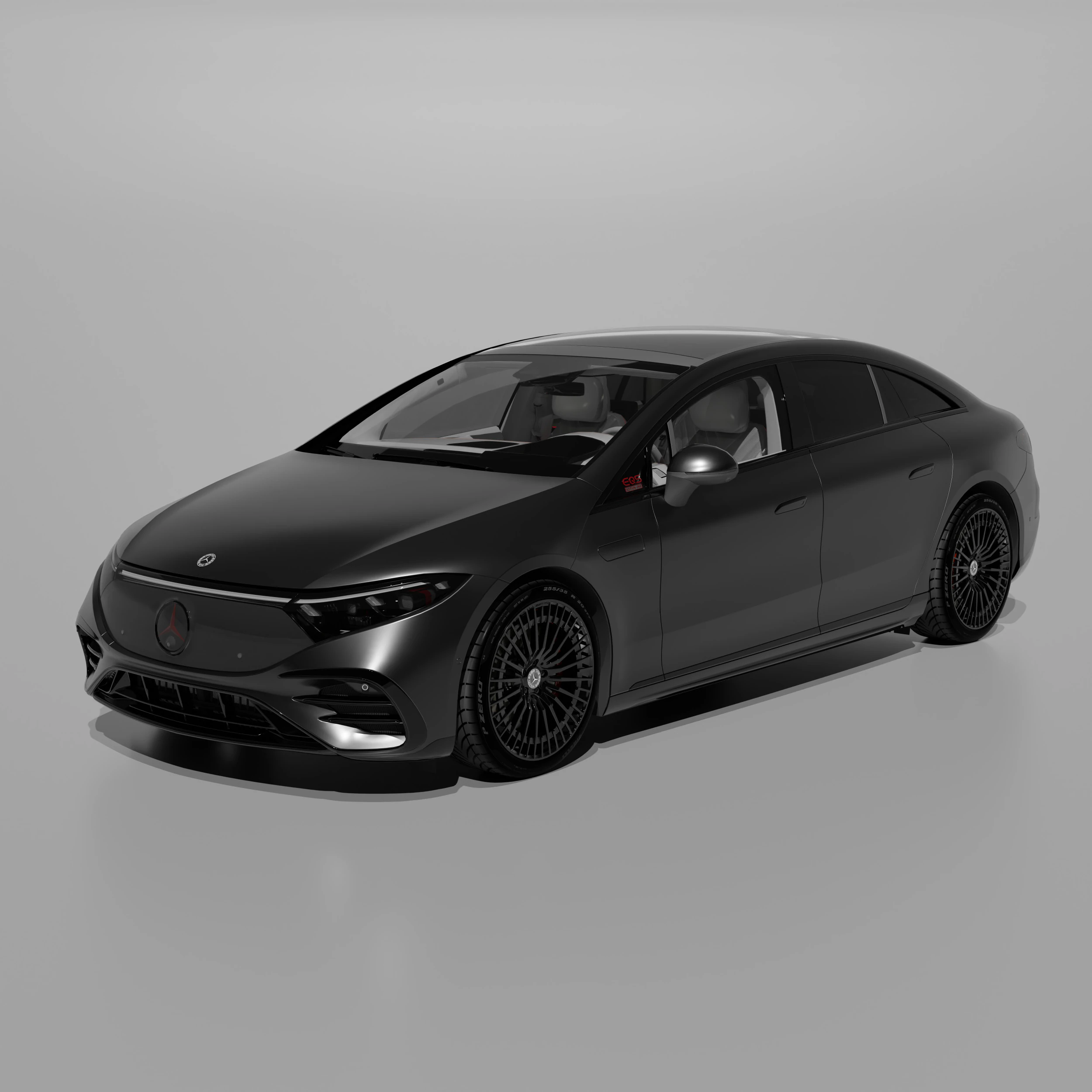 Mercedes EQS Mate Black 3D Model .c4d .max .obj .3ds .fbx .stl .blend 