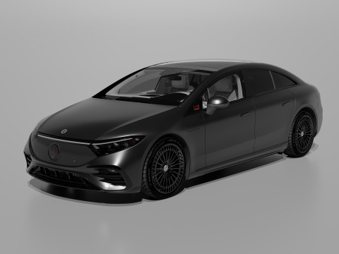 Mercedes EQS Mate Black 3D Модель