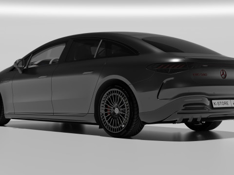 Mercedes EQS Mate Black 3D मॉडल