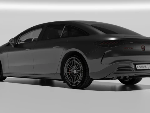Mercedes EQS Mate Black 3D Model