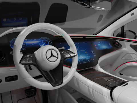 Mercedes EQS Mate Black 3D मॉडल