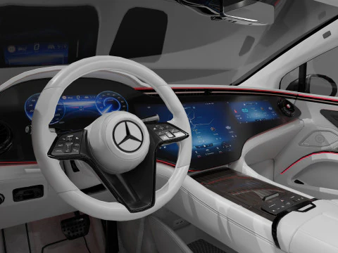 Mercedes EQS Mate Black 3D Model