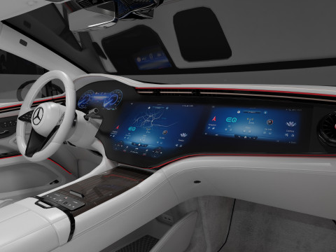 Mercedes EQS Mate Black 3D मॉडल