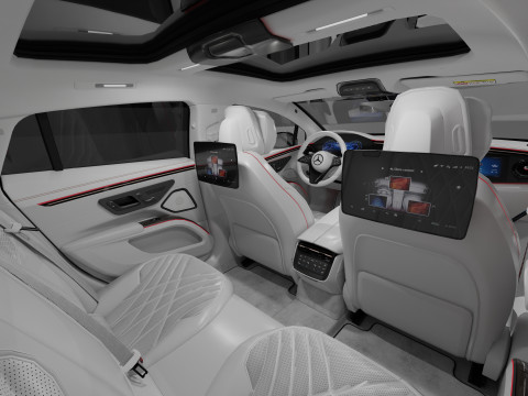 Mercedes EQS Mate Black 3D मॉडल