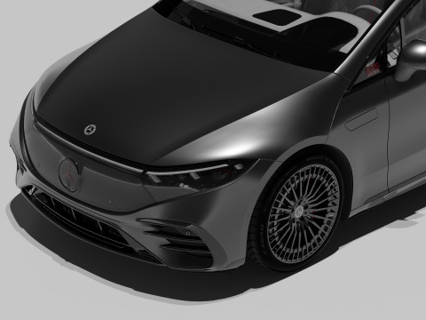 Mercedes EQS Mate Black 3D मॉडल