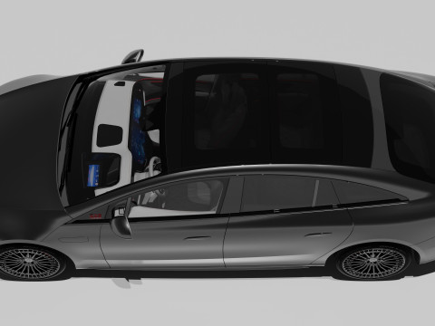 Mercedes EQS Mate Black 3D मॉडल