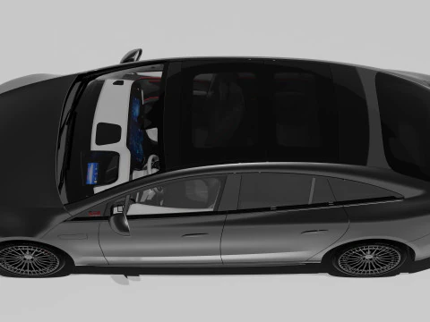 Mercedes EQS Mate Black 3D Model