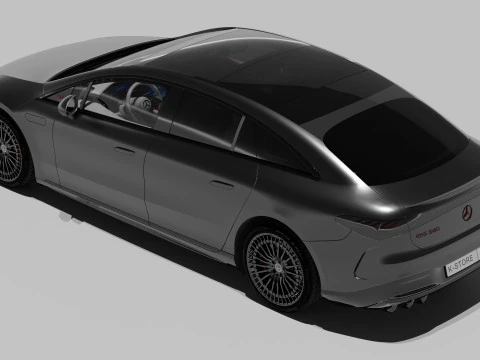 Mercedes EQS Mate Black 3D Model