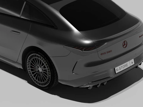 Mercedes EQS Mate Black 3D Model