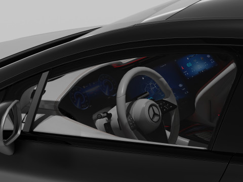 Mercedes EQS Mate Black 3D मॉडल