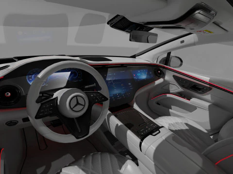 Mercedes EQS Mate Black 3D Model