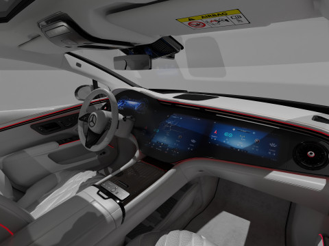 Mercedes EQS Mate Black 3D मॉडल