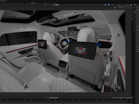 Mercedes EQS Mate Black 3D मॉडल