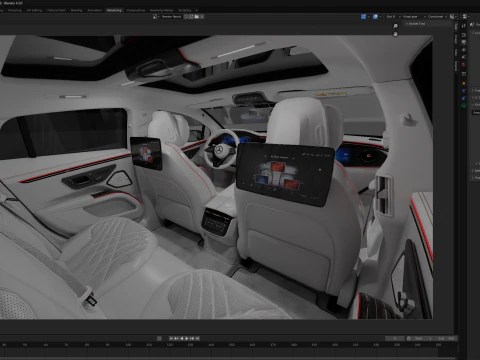 Mercedes EQS Mate Black 3D Model