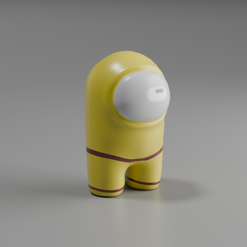Among Us Character Lowpoly Model 3D .c4d .max .obj .3ds .fbx .stl .blend