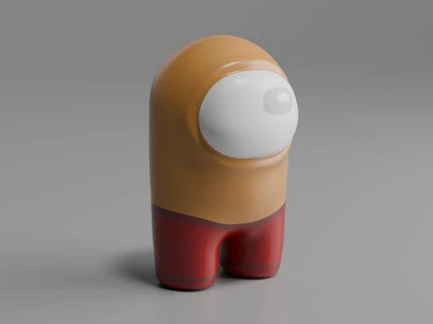 Серед нас персонаж Lowpoly 3D Модель