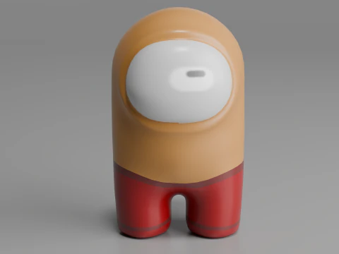 Серед нас персонаж Lowpoly 3D Модель