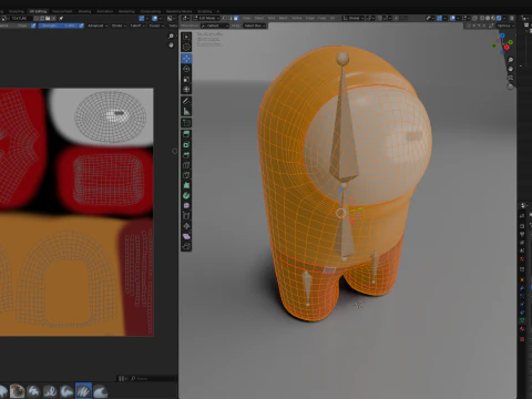 Серед нас персонаж Lowpoly 3D Модель