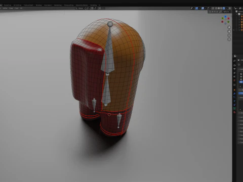 Серед нас персонаж Lowpoly 3D Модель