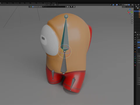 Серед нас персонаж Lowpoly 3D Модель