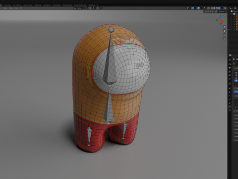 Among Us Character Lowpoly Model 3D
